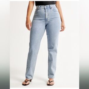 Abercrombie curve love ultra high rise 90’s straight jean